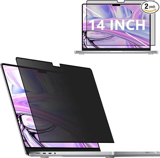 Privacy Screen Protector for MacBook Pro 14 Inch 2021-2024, Removable Privacy