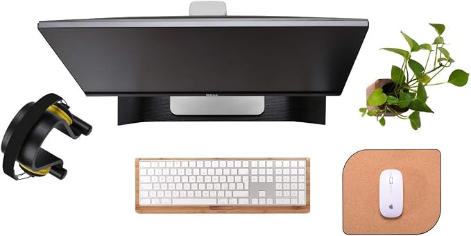 SAMDI Wooden Computer Monitor Stand, Desktop Accessories, Laptop Stand