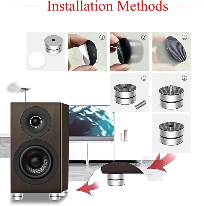 Audiocrast 4X HiFi Speaker Spike Pad Isolation Feet Stand Feet 40X23MM Shock