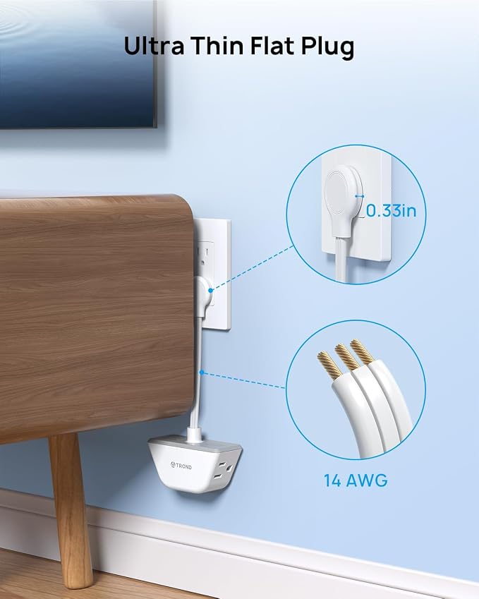 TROND Flat Outlet Extender