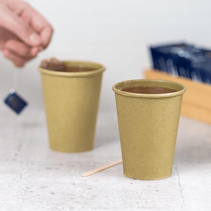 Karat 8 oz Coffee Cups, Kraft Disposable Paper Hot Cups, 1000ct | C-K508K