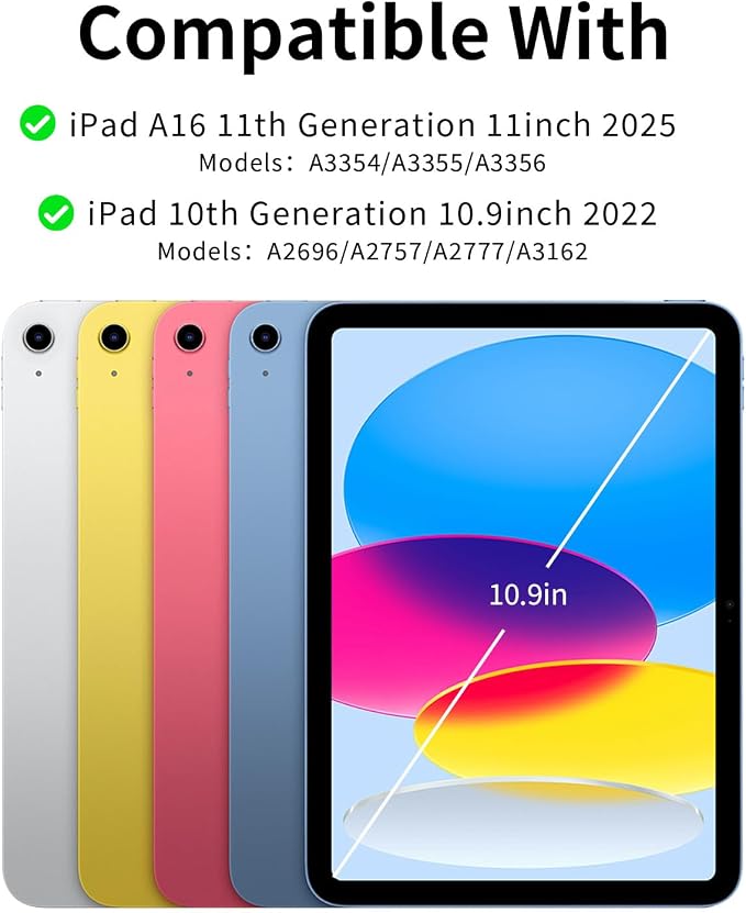 Keyboard Case Compatible for iPad 11th Generation and 10th 10.9 inch, Wireless