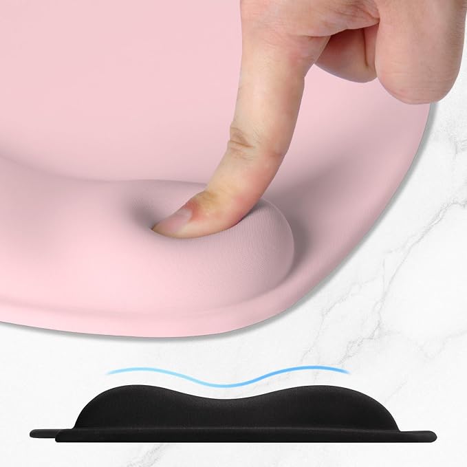 ITNRSIIET Ergonomic Mouse Pad, Cushioned Gel Wrist Rest, Non-Slip Base