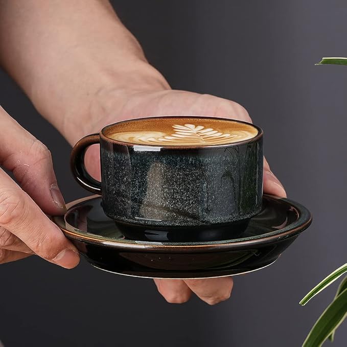 JIEMEI HOME Porcelain Stackable Espresso Cups