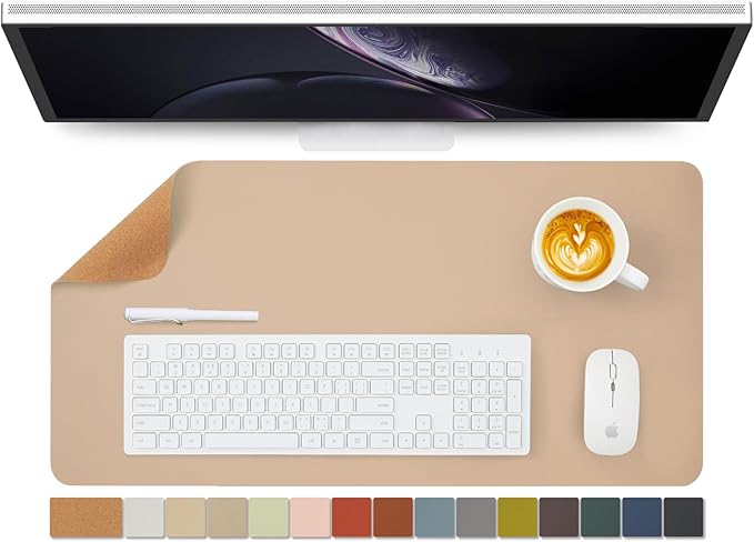 Cork Desk Mat - Dual-Sided Desk Pad