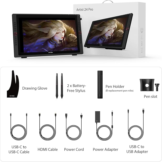 XPPen Artist 24 Pro 2.5K QHD Drawing Tablet