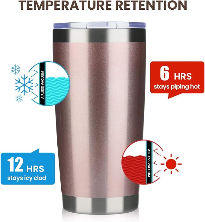 MEWAY 20oz Tumbler 4 Pack Double Wall Vacuum Insulated Travel Mug Bulk