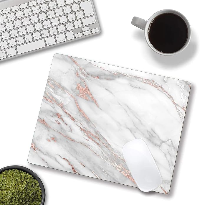 Mouse Pad, Marble Mouse Pad, Premium-Textured Mouse Mat Square Waterproof