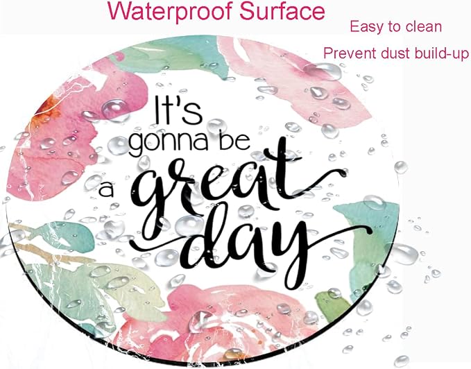Mouse Pad, Inspirational Quote Floral Mouse Pad, Quote Great Day Mouse Pad