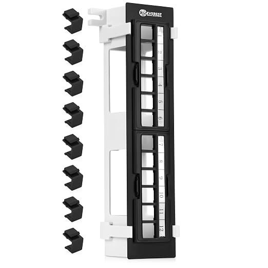 Everest Media 12-Port Keystone Patch Panel