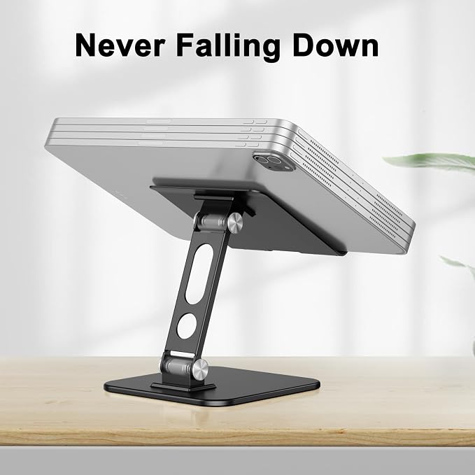 OMOTON Upgraded Adjustable Tablet Stand Holder, Heavy Duty Foldable Portable