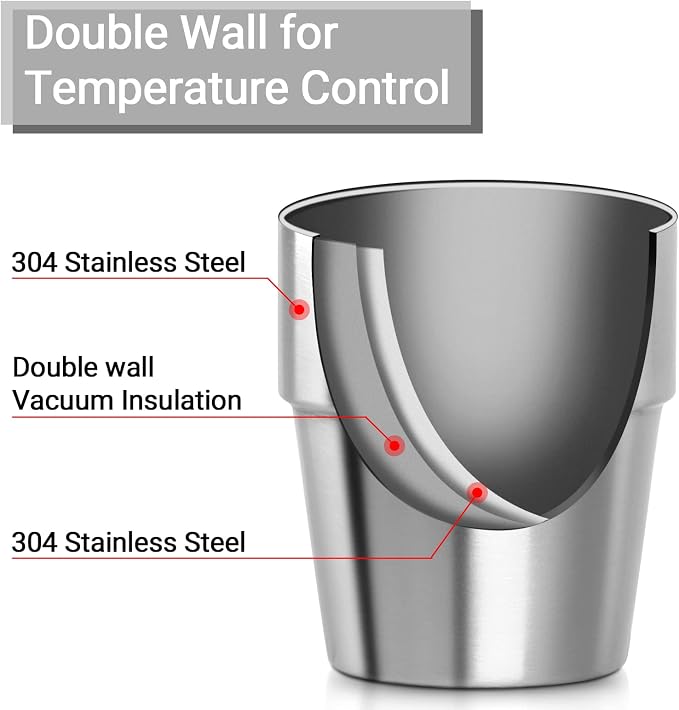 Beasea Stainless Steel Insulated Cup, 10 oz Stackable Stainless Steel Cups Set