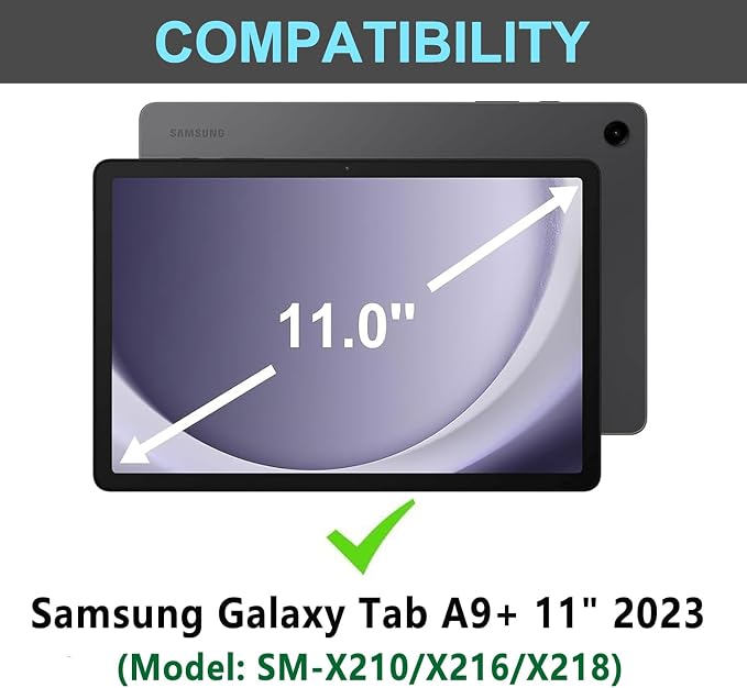 Keyboard Case for Samsung Galaxy Tab A9 Plus 5G 11 inch 2023, Magnetic