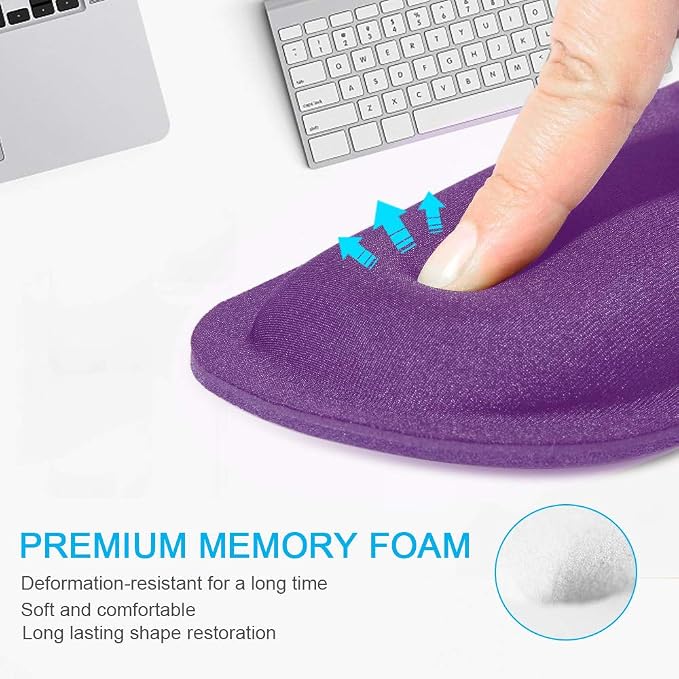 TECKNET 2 Pack Mouse Pad with Wrist Support, Ergonomic Gaming Mouse Pad Pain