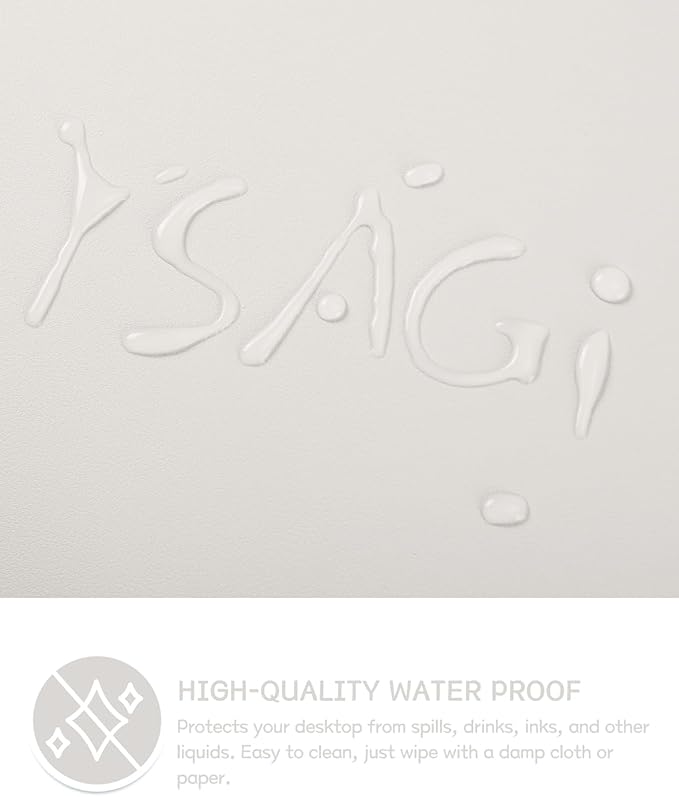 YSAGi Non-Slip Leather Desk Pad L Size, Waterproof Laptop Computer Desk