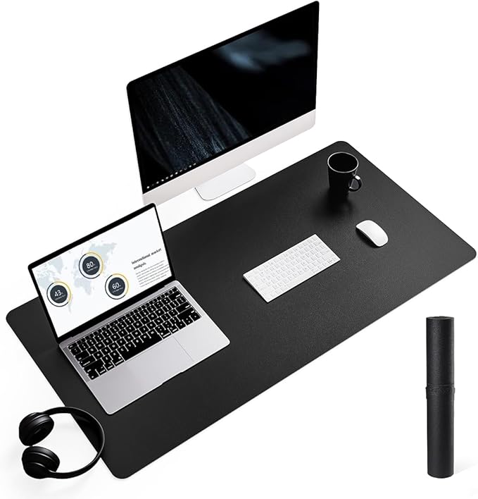YSAGi Non-Slip Leather Desk Pad L Size, Waterproof Laptop Computer Desk