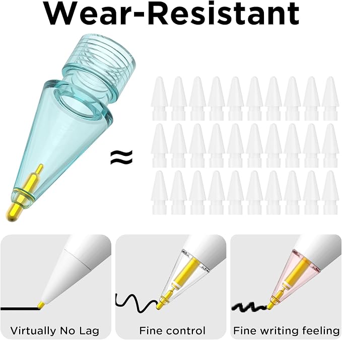 8 Pack Fine Point Replacement Tips Compatible