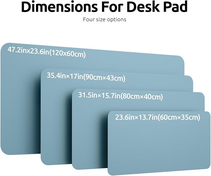 YSAGi Leather Desk Protector, Office Mat, Large Mouse Mat, Non-Slip PU Leather