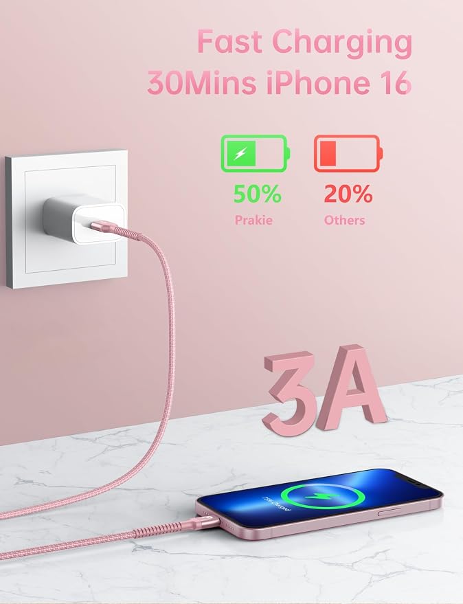 iPhone 16 USB C Cable Fast Charging, USB A to USB C Charger Cord, Upgraded