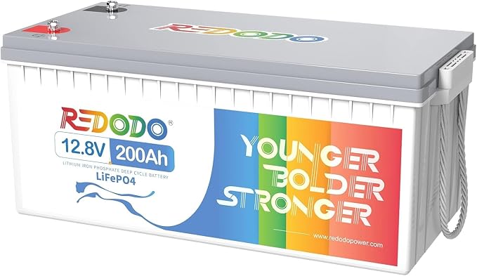 Redodo 12.8V 200Ah LiFePO4 Battery Lithium Battery