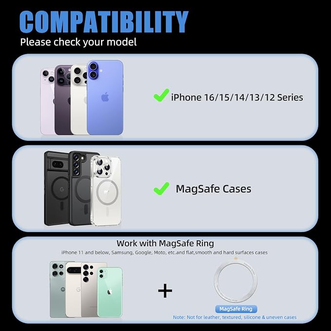 Magnetic Tripod for iPhone, Aluminium Phone Tripod Stand Compatible
