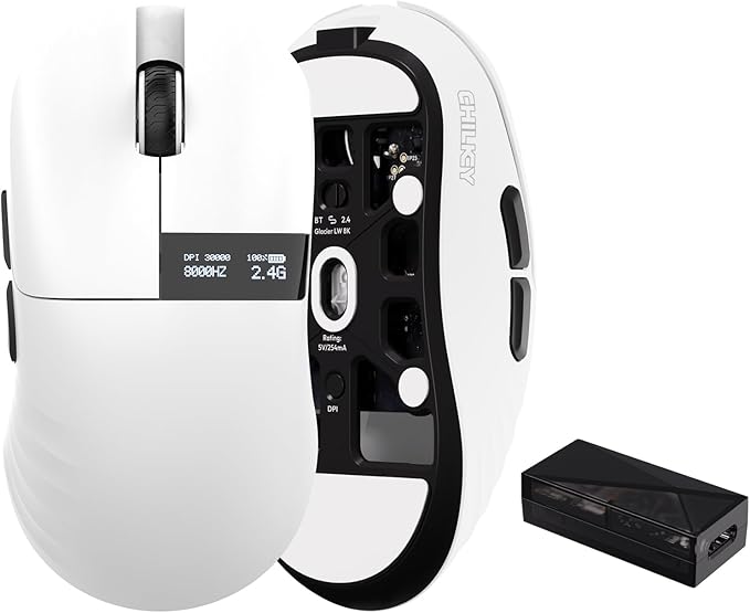 Chilkey Glacier LW 8K M Wireless Gaming Mouse - 49g Super Lightweight - Dual 8K