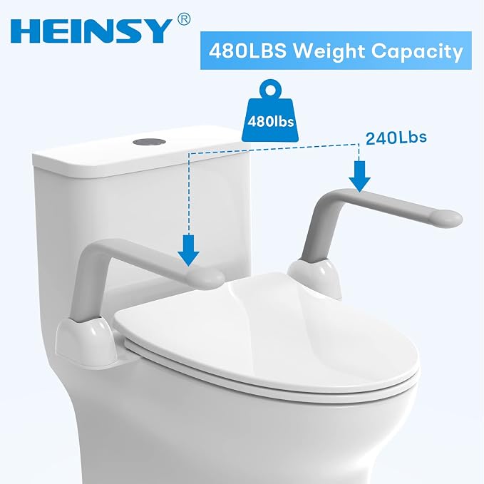 Toilet Safety Rail, Heavy Duty Foldable Toilet Handrail