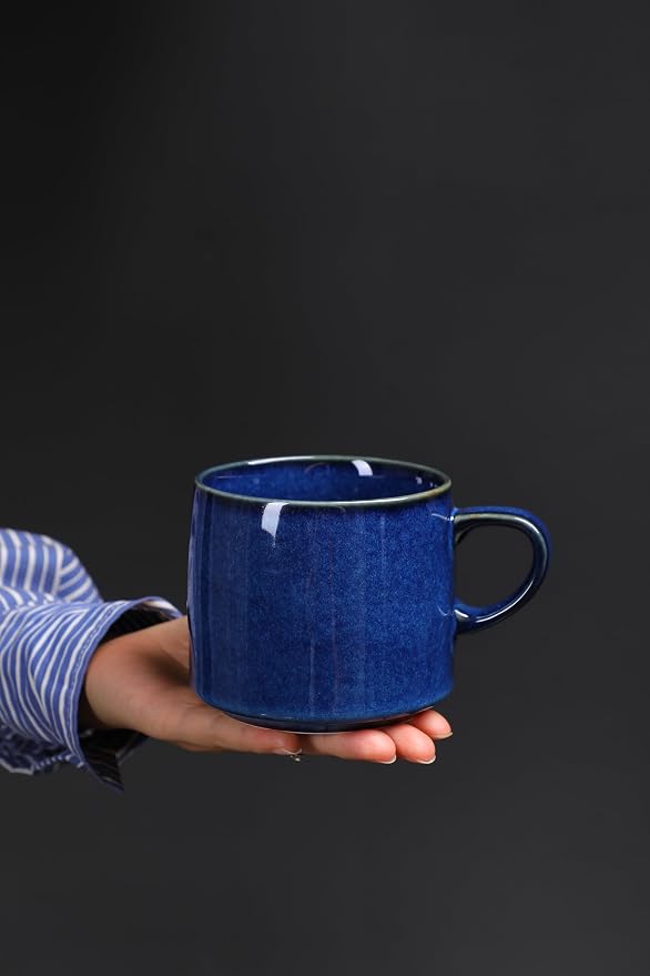 12oz Minimalistic Ceramic Pottery Coffee Mug, earthen Tea Mug