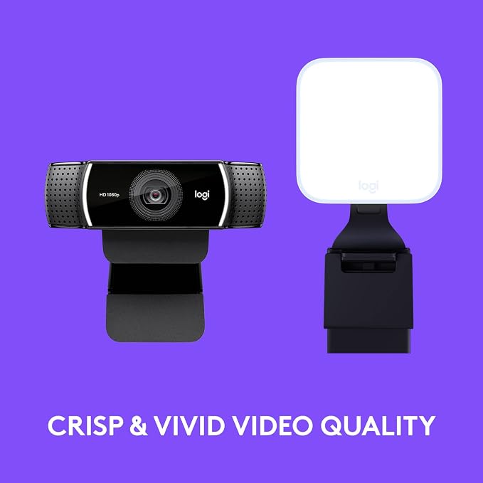 Logitech C922x Pro + Logitech for Creators Litra Glow