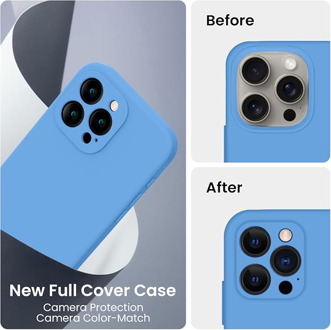 FireNova Designed for iPhone 15 Pro Case, Silicone Upgraded Phone Case with