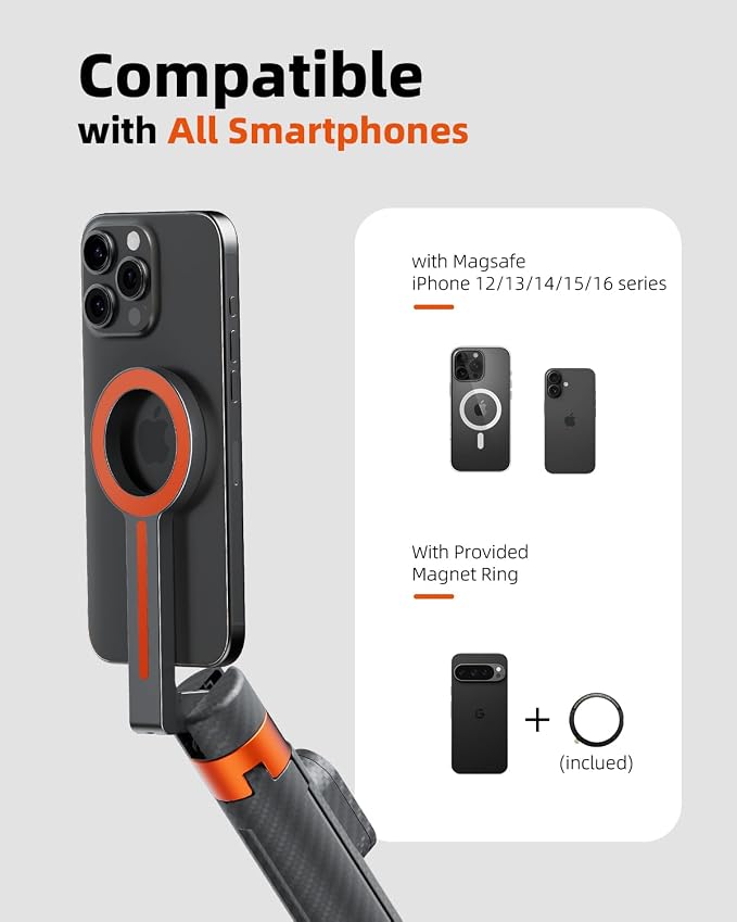 TODI 65" Magnetic Tripod for iPhone