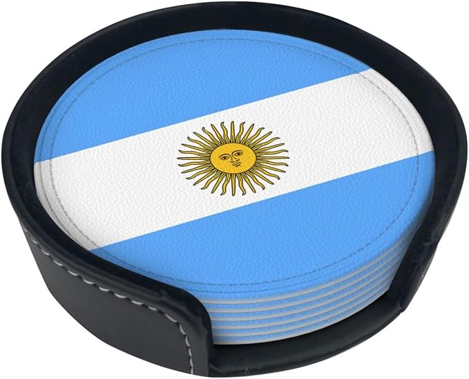 Argentina Flag Coasters for Drinks