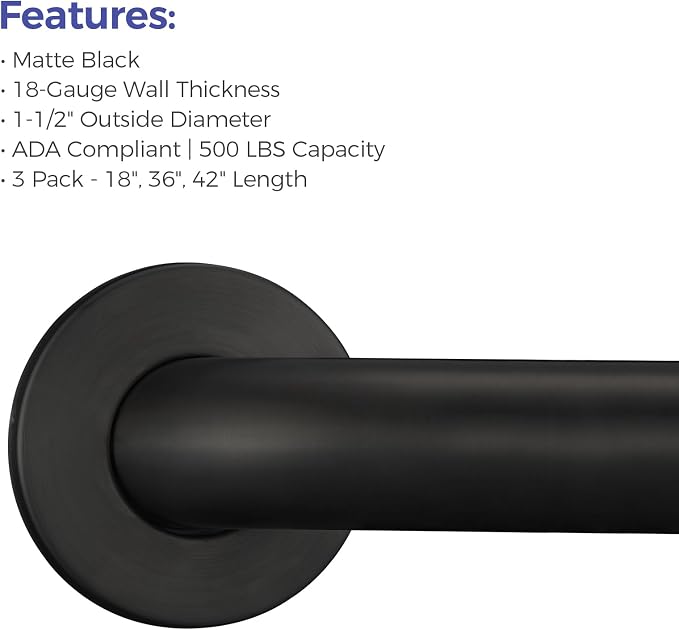Grab Bar Bundle for ADA Compliance