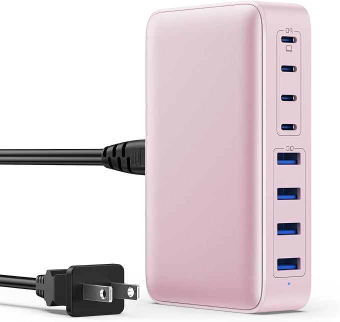 USB C Charger 200W USB C Charger Block, Upgraded GaN III 8-Port Fast Charging