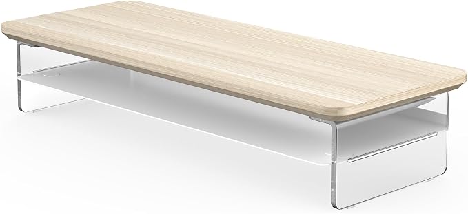 Fenge Acrylic Monitor Stand Riser, 23.6 Inches Monitor Stand