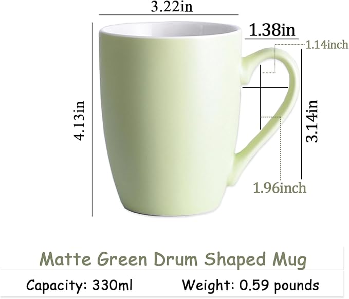 Coffee Mugs Set of 6, 12oz Ceramic Coffee Mugs