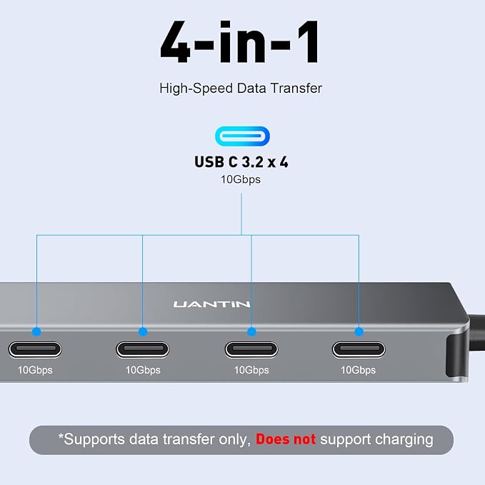 USB C Hub, 10Gbps High-Speed Type C Splitter