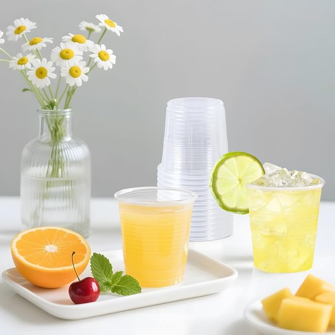 SIUQ 1500 Pack 3 oz Clear Plastic Cups, Disposable Bathroom Mouthwash Cups |
