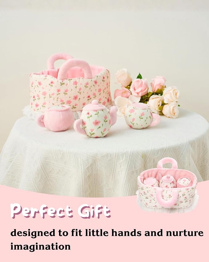 LeyaDoll Tea Party Playset, Pretend Play Baby Doll Accessories | Pretend Play