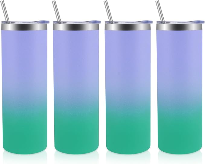 Volhoply 4 Pack Skinny Tumblers