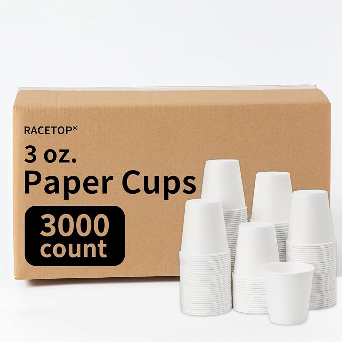 RACETOP 3000 Pack 3 oz Paper Cups