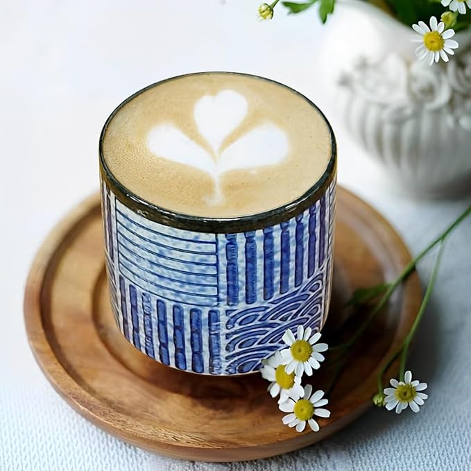 Japanese Tea Cups 6.42oz Ceramic Coffee Mug No Handle Set of 4 | Classic