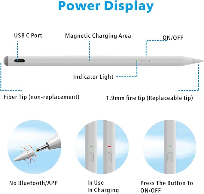 Stylus Pen for iPad11/10/9thGen,