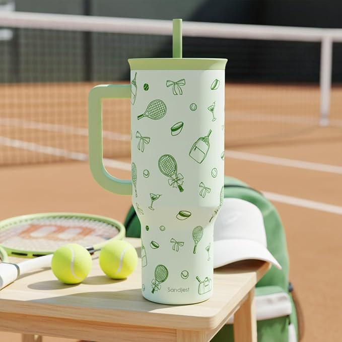 SANDJEST Tennis 40oz Tumbler