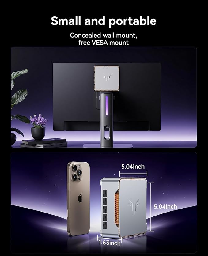 KAMRUI Hyper H2 Mini Gaming PC, in-tel Core i9-11900H 32GB RAM 1TB SSD Mini