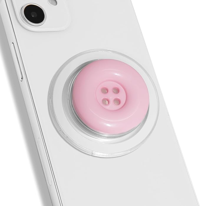 Solid Color Button Phone Grip – Minimalist Design, Durable and Lightweight