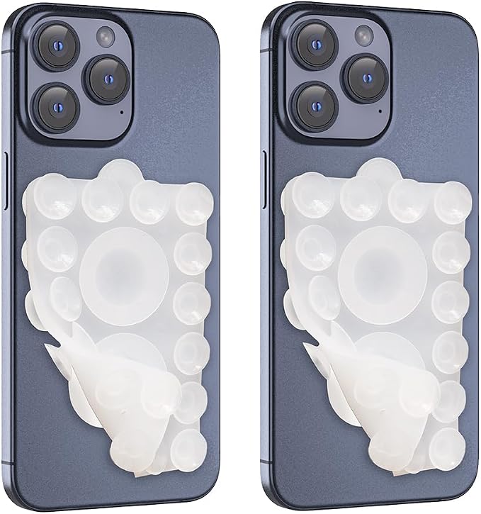ZYCCER Double Sided Silicone Suction Phone Holder Mount, Compatible