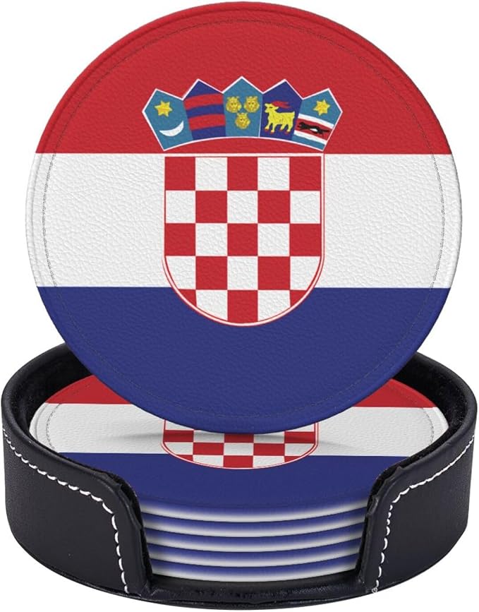 Croatian Flag Coasters for Drinks
