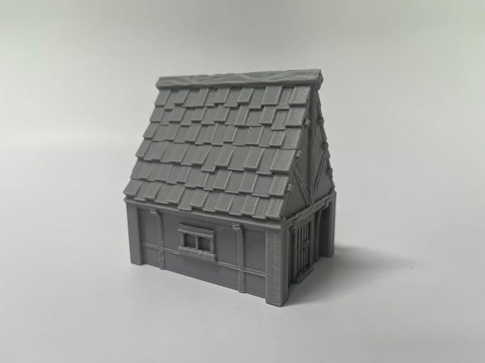 Paintable Tabletop Miniature Little Town Building Terrains Compatible - 18mm