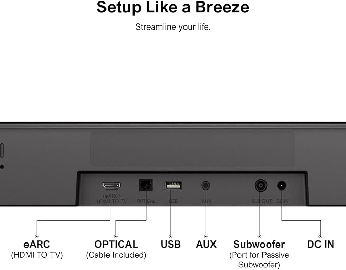 ULTIMEA 5.1ch Sound Bar with Dolby Atmos, Surround Sound System